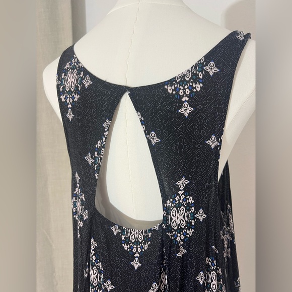 Women’s Free People Intimately Free Dress/Tunic Black/Blue/White Size Large - Picture 5 of 6